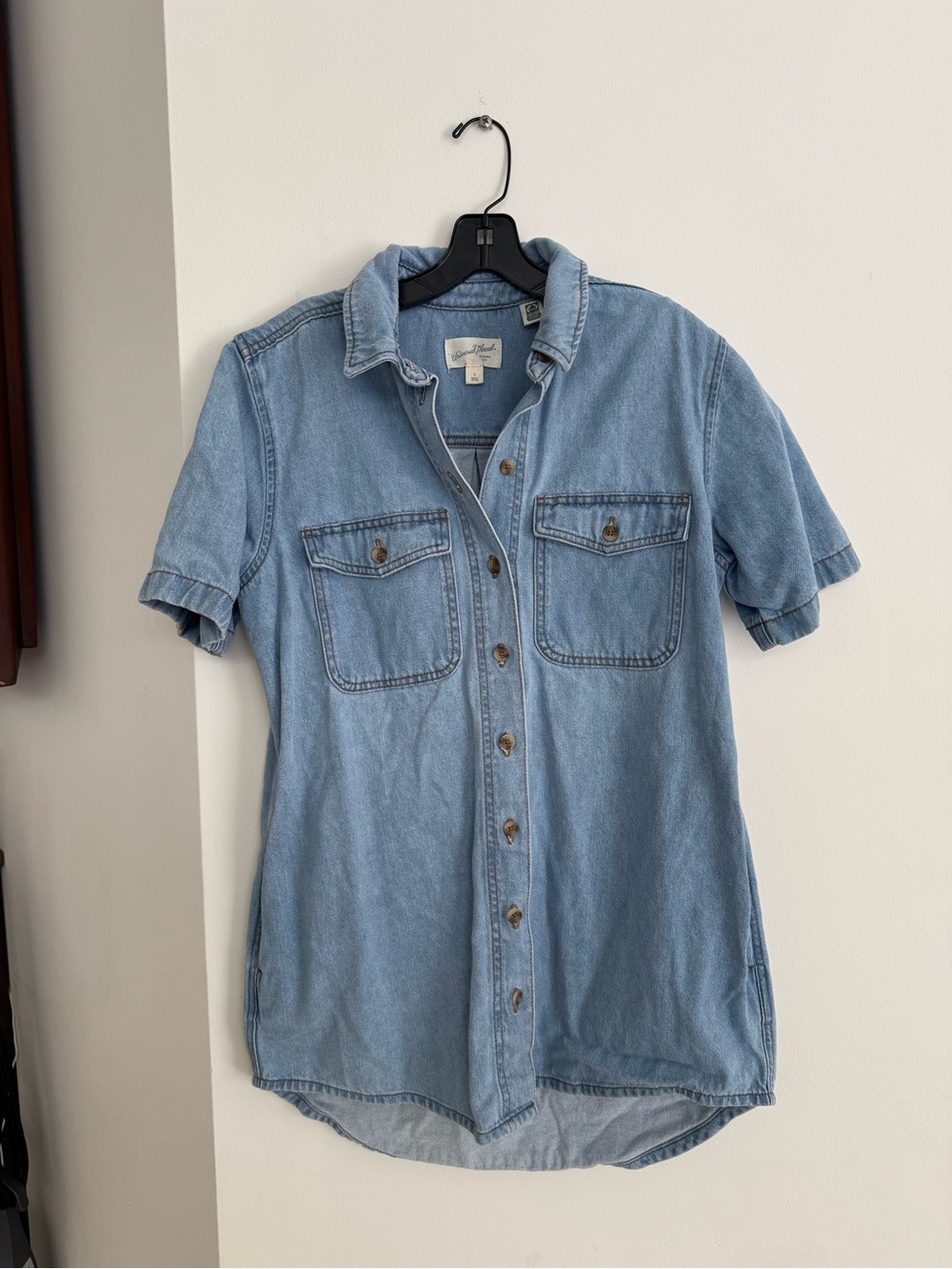 Universal Thread Light Blue Denim Mini Shirt Dress